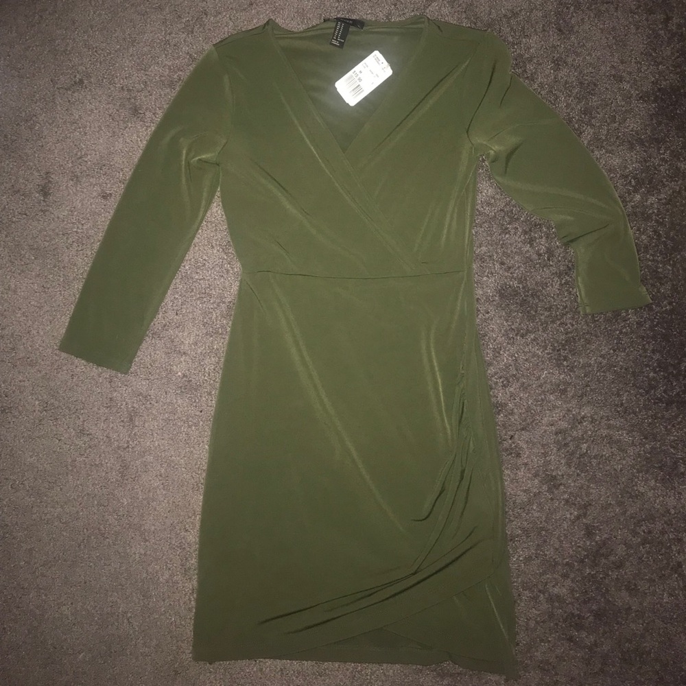 Olive green forever21 dress